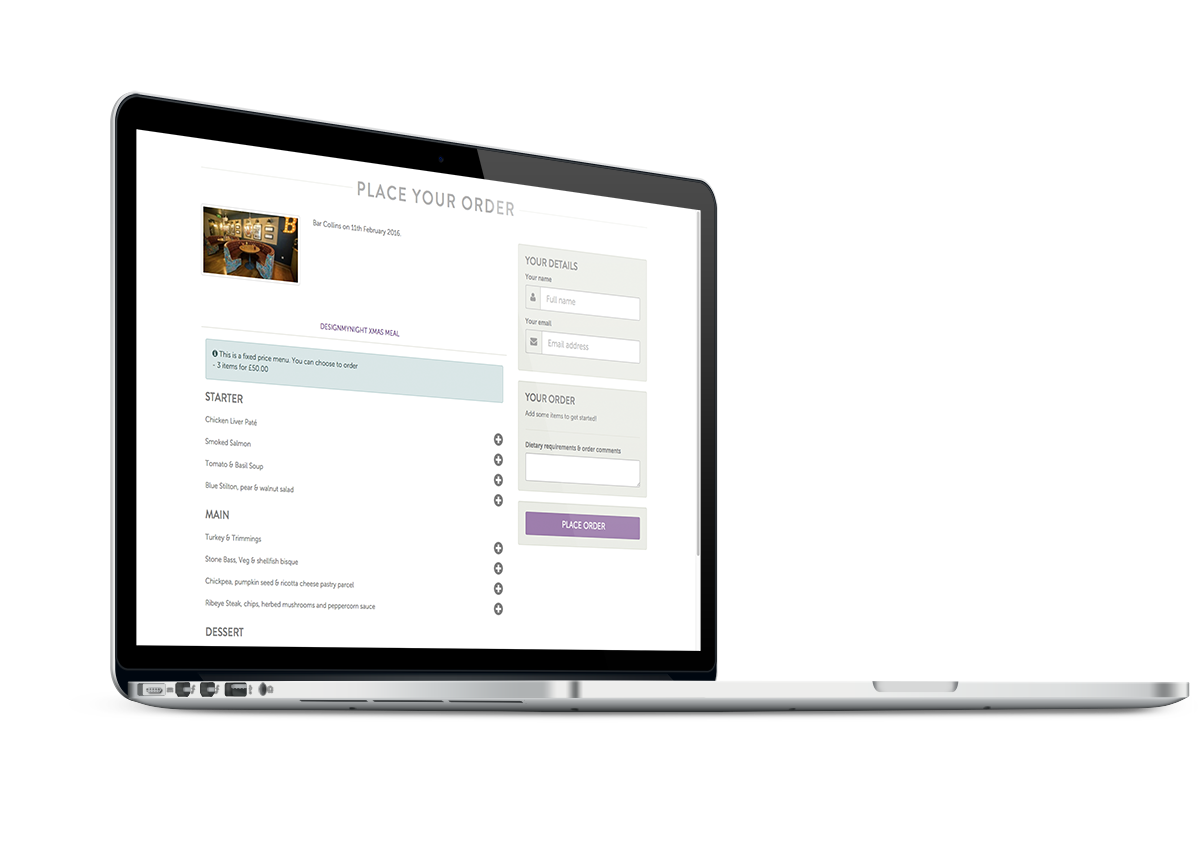 screenshot of Collins Preorders page allowing customers to order in advance